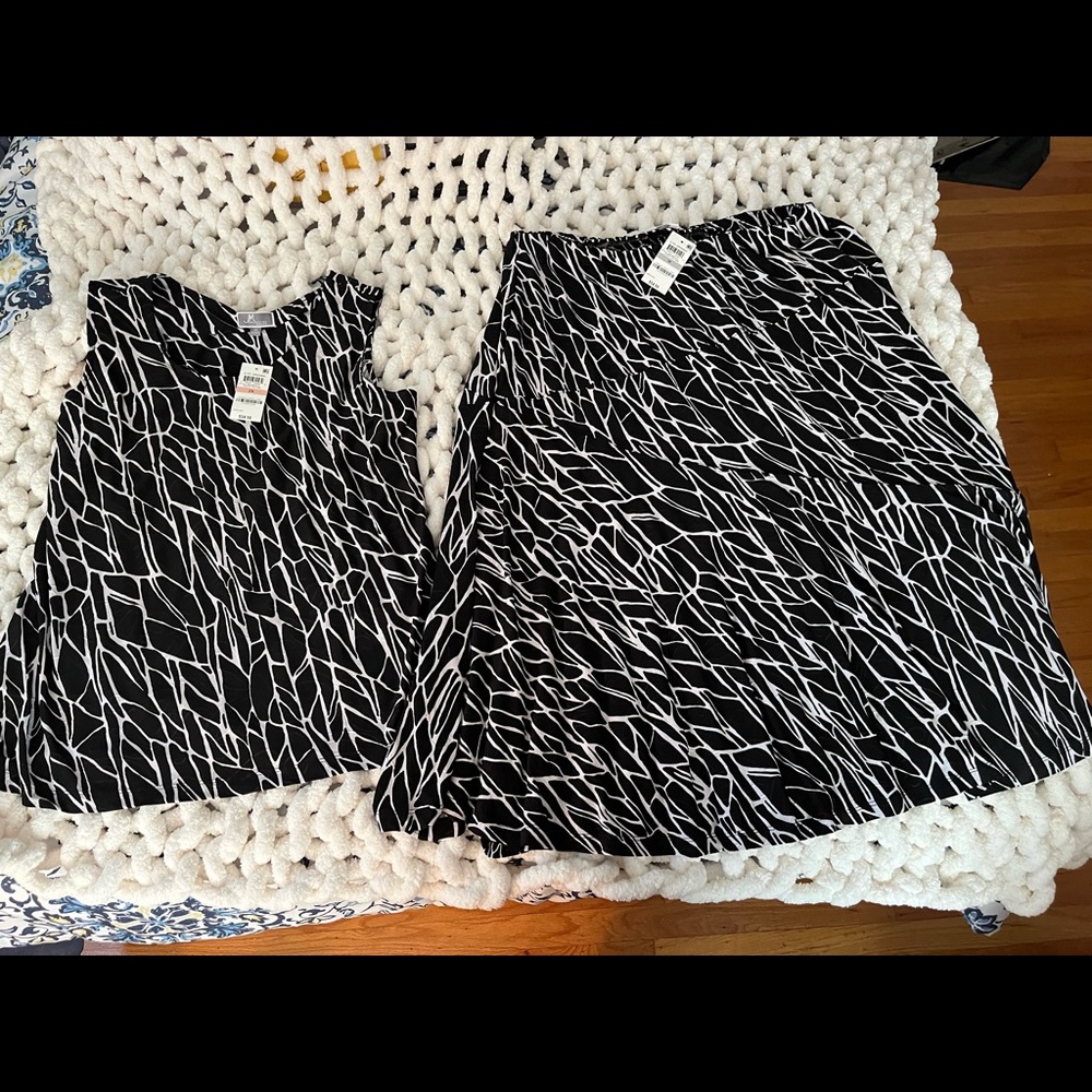 Skirt and top set.